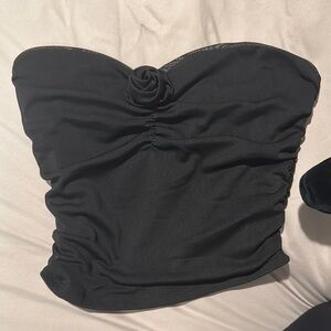 Elegant Black Strapless Top